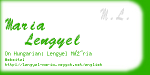 maria lengyel business card